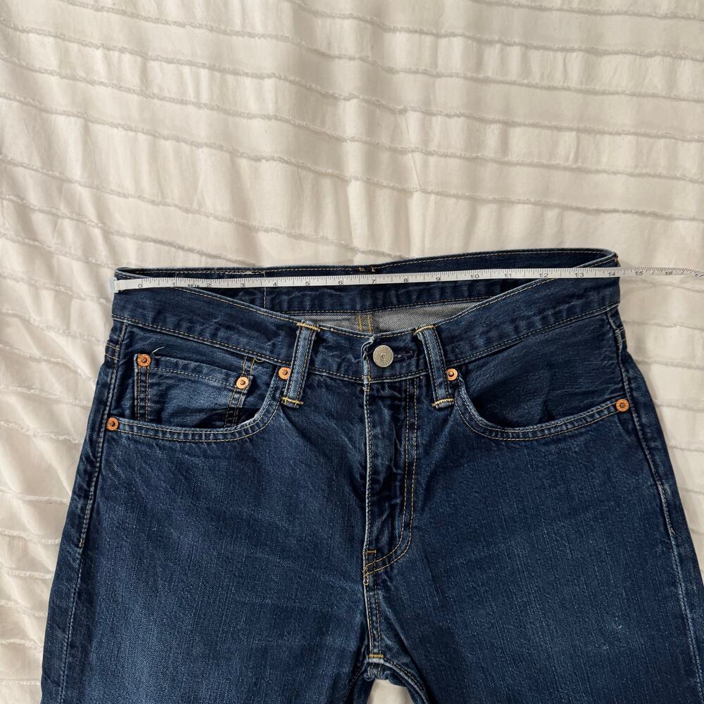 Levi's 511 Slim Fit Jeans W31 L30 Dark Rinse Mid Rise Straight Leg Americana - Picture 8 of 14